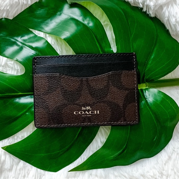 Coach Handbags - COACH Signature Flat Card Case